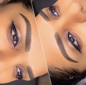 XO Beauty Studio Iconic Image Best Atlanta Microblading Ombré Combo Hybrid Brows